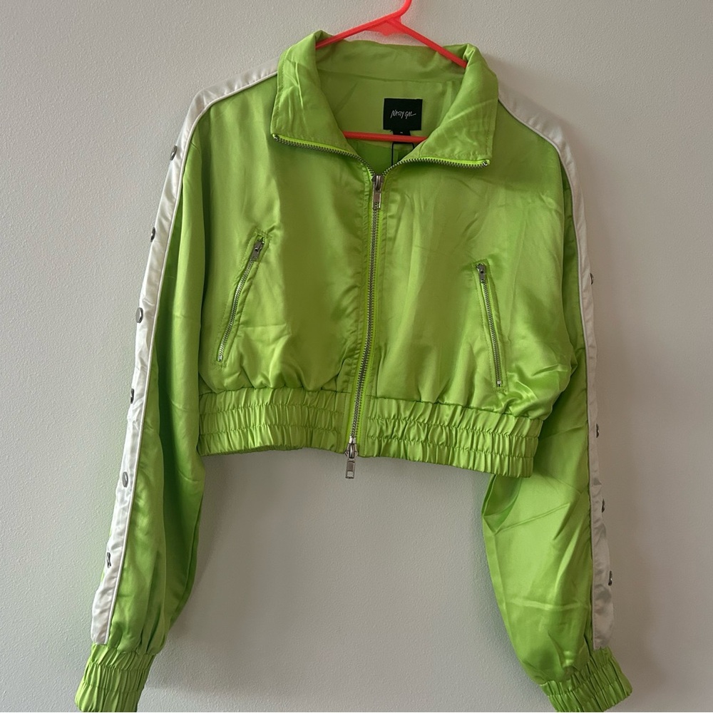 Nasty Gal Green Cropped Jacket - Picture 3 of 6
